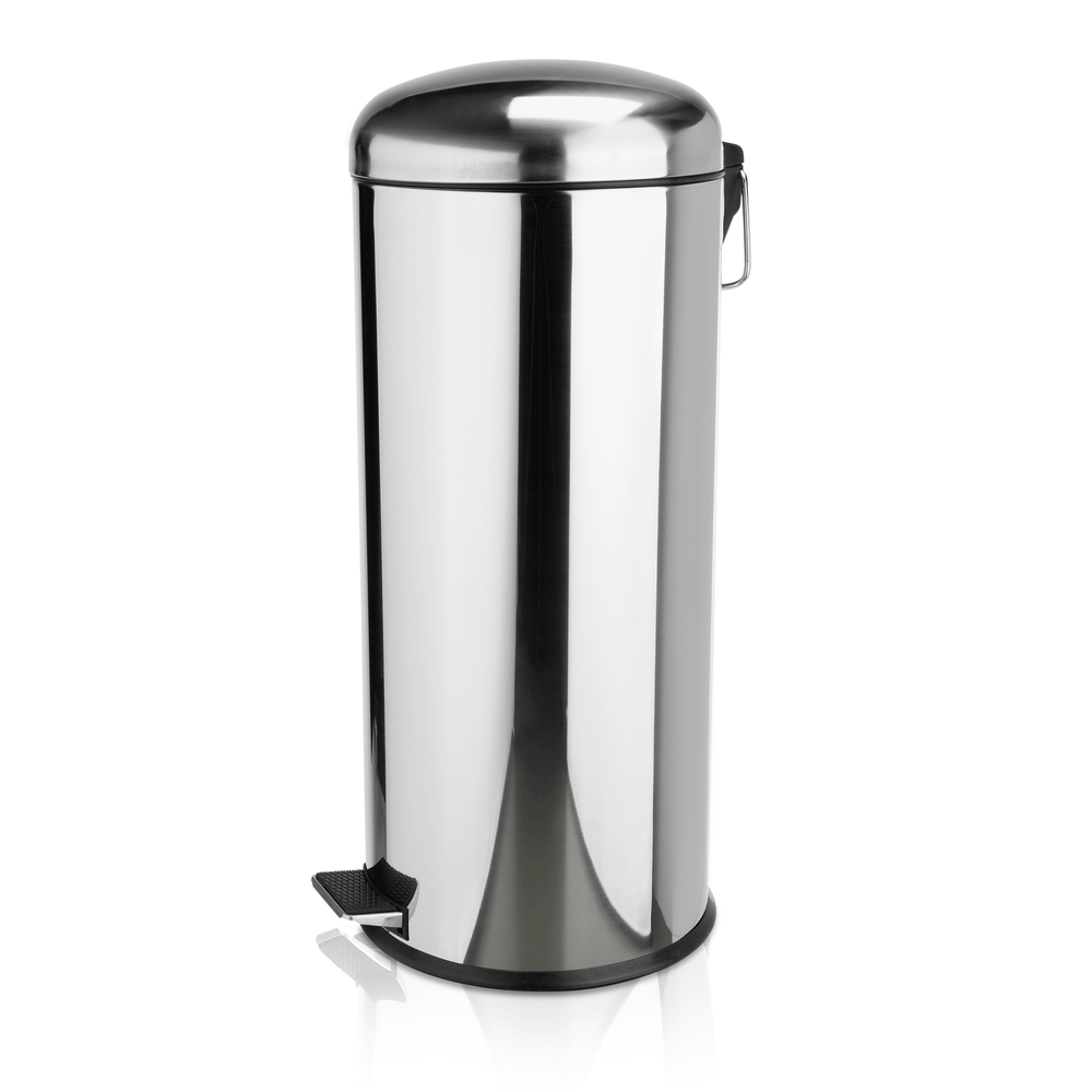 WAS Tretabfalleimer mit verzinktem Einsatz, 30 ltr., Ø 30 cm, Edelstahl