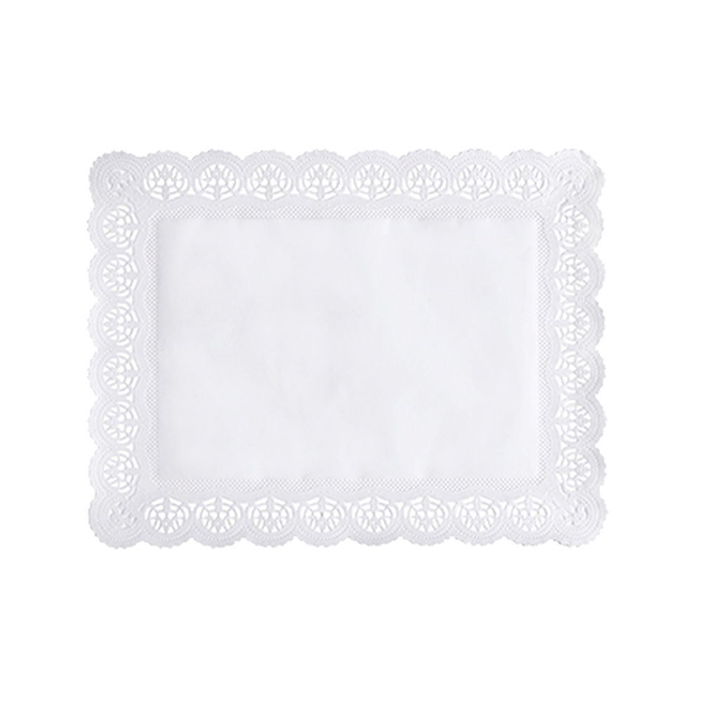 Papstar Spitzenpapiere eckig 34 cm x 26 cm weiss