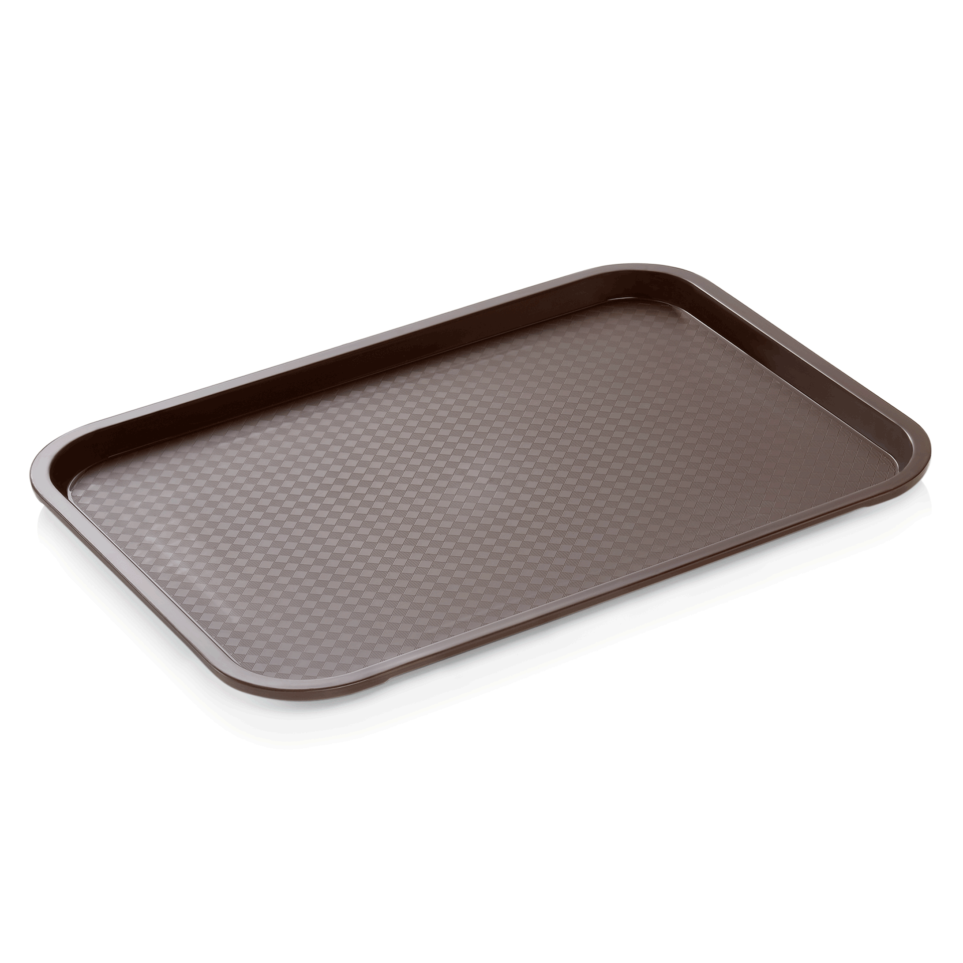 WAS Fast Food Tablett, 41,5 x 31 x 2 cm, braun Polypropylen
