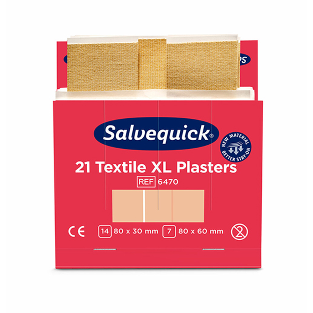 Papstar Set "Cederroth" Salvequick Textil Pflaster XL (21 Stück) braun , Refill