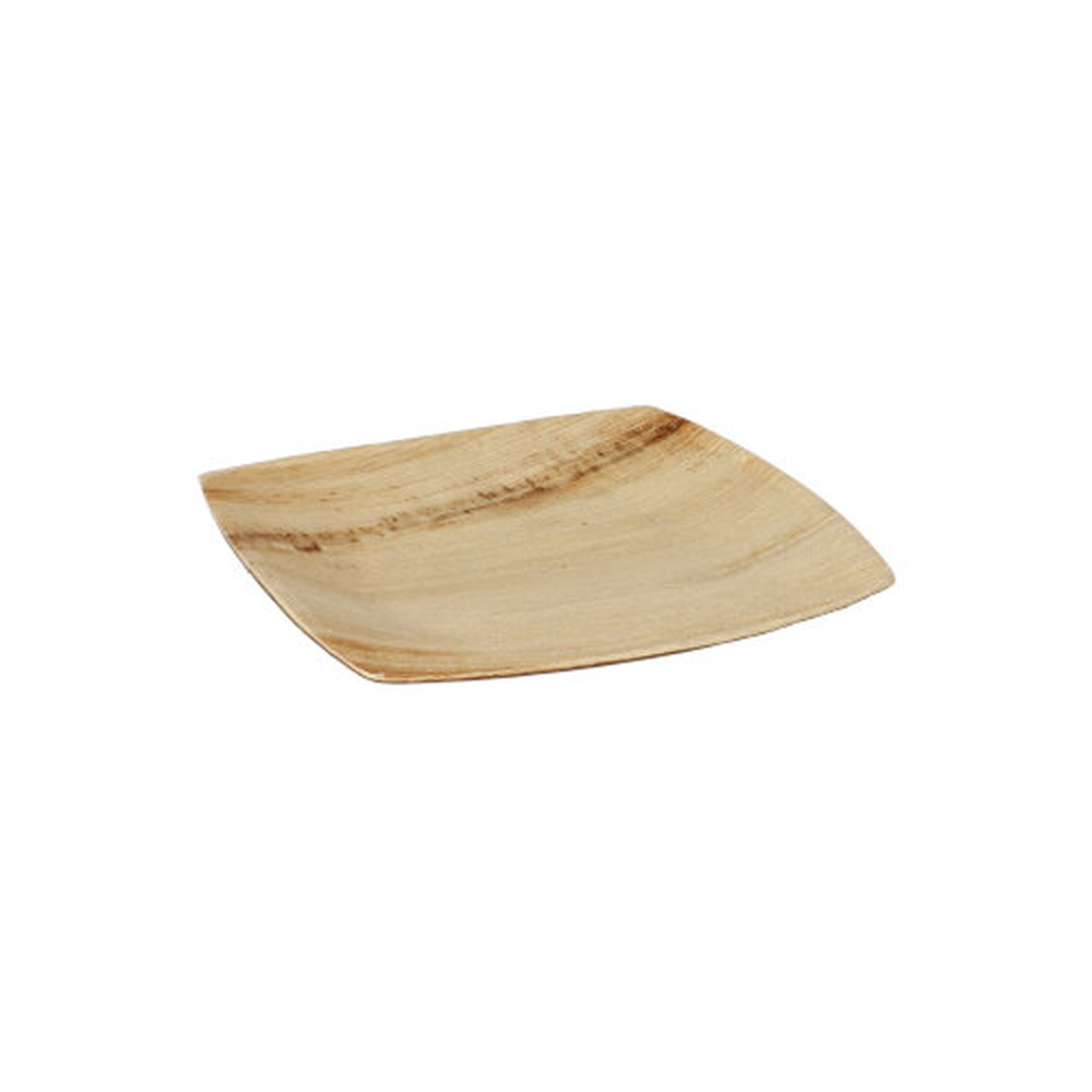 Papstar Teller, Palmblatt "pure" 15 cm x 15 cm natur "QUADRATO"