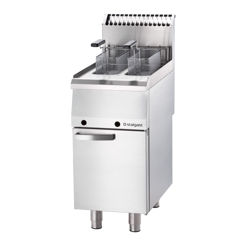 Stalgast Gas Fritteuse, 2x 7 Liter Doppelbecken, Serie 700 ND