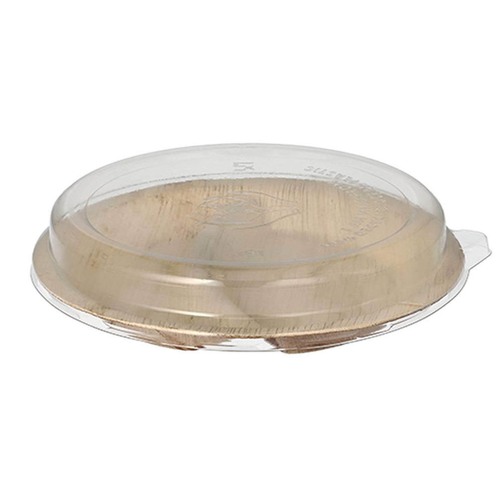 PAPSTAR Teller, Palmblatt 2-geteilt 300 ml Ø 23 cm · 5,3 cm mit rPET Deckel 