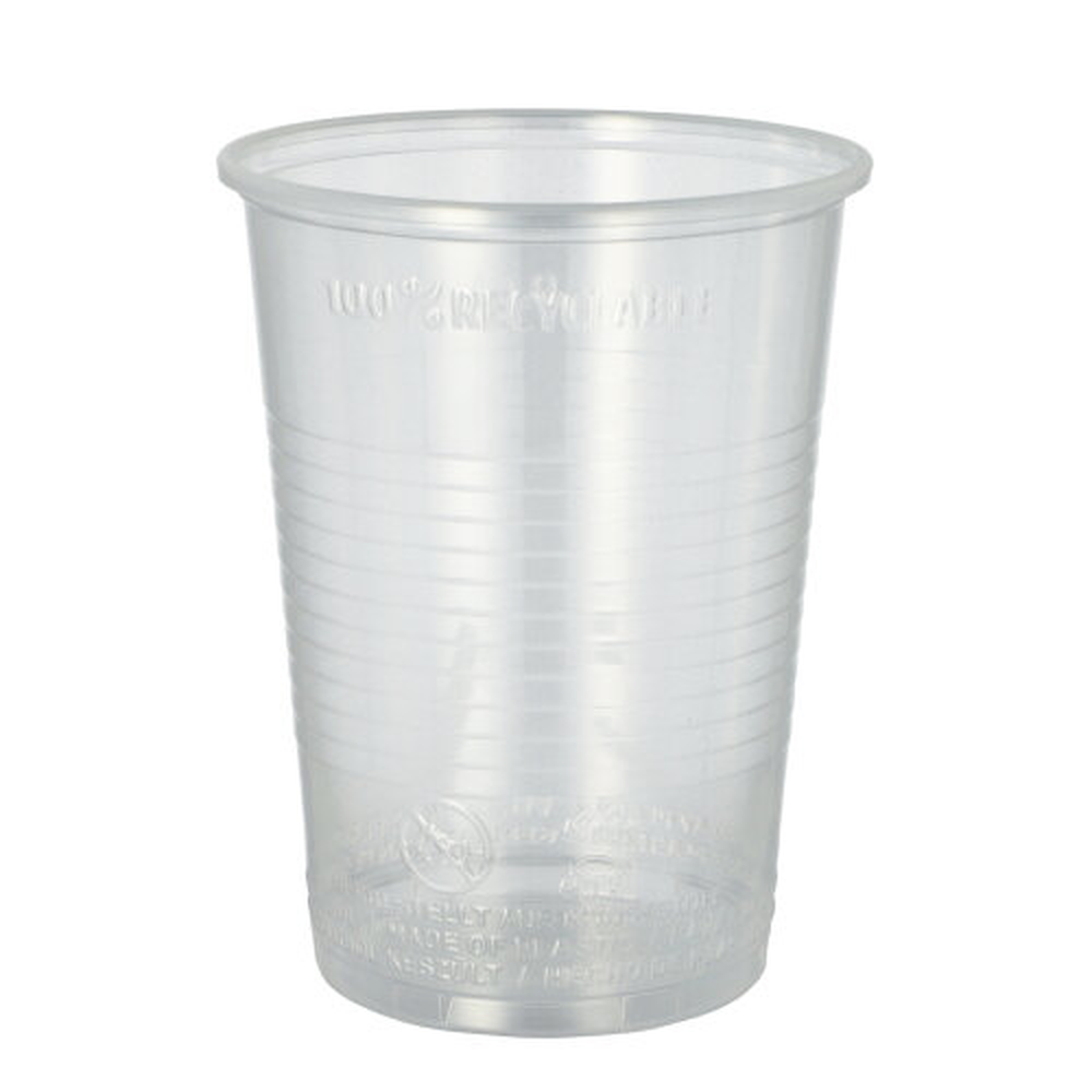Papstar Trinkbecher, PP 0,4 l Ø 9,5 cm · 12,2 cm transparent mit Schaumrand