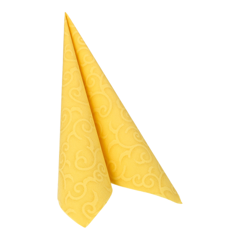 Papstar Servietten "ROYAL Collection" 1/4-Falz 40 cm x 40 cm gelb "Casali"