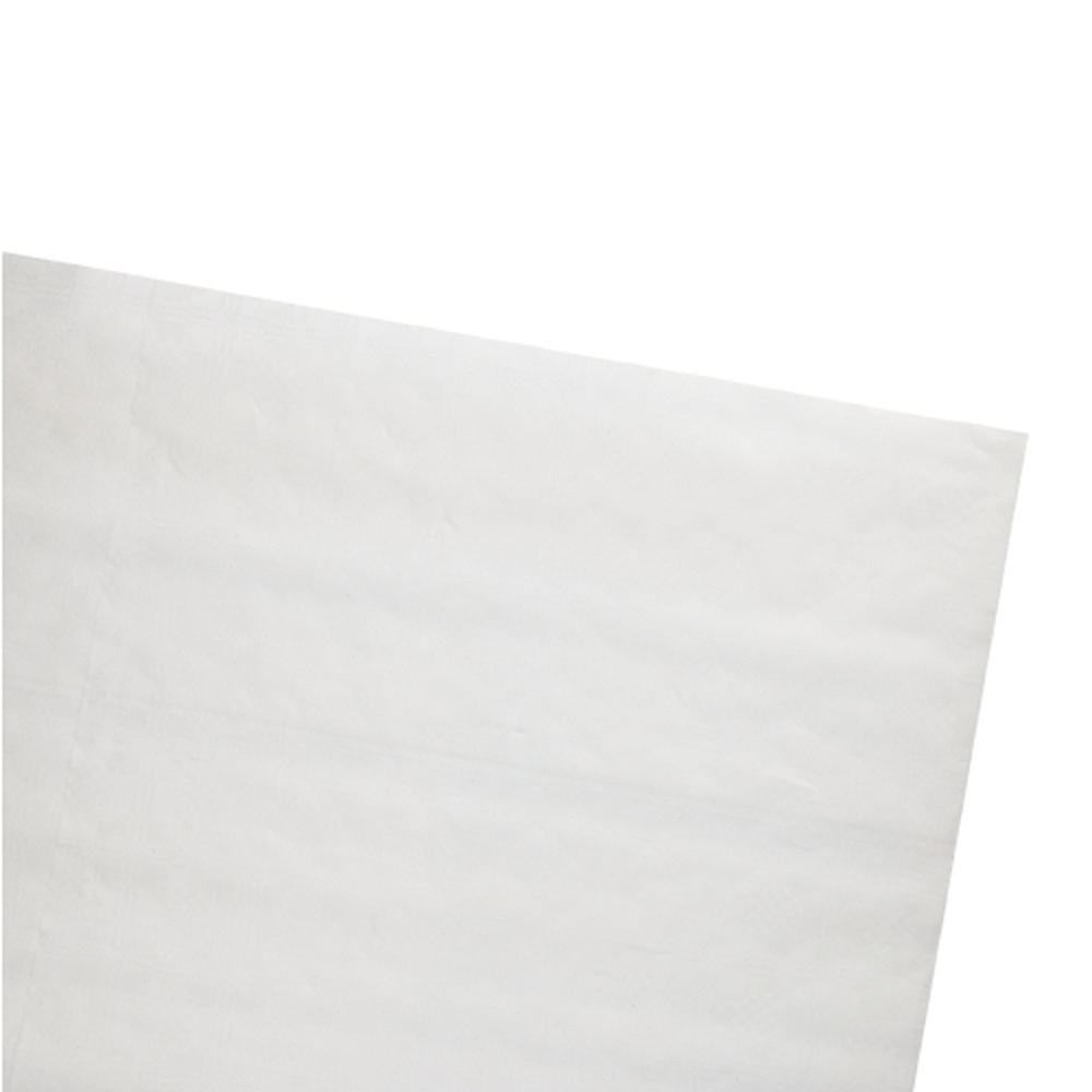 Papstar Blatt Papiertischtuch mit Damastprägung eckig 70 cm x 60 cm weiss