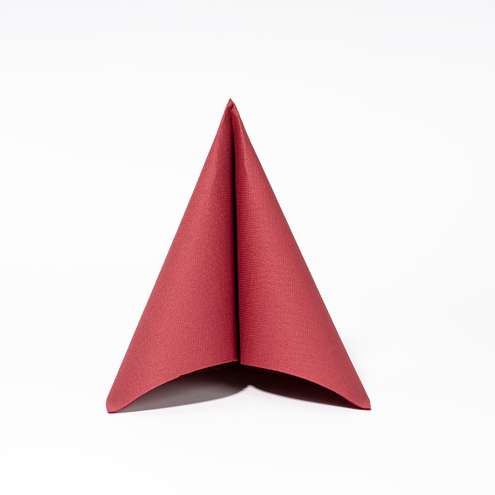 Mank Serviette Basic bordeaux 40 x 40 cm 1/4 Falz