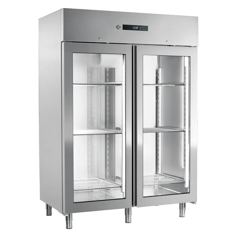 RM Gastro Kühlschrank 1400 l Sterilisator, Glastür GN 2/1, Edelstahl / RM - ENR