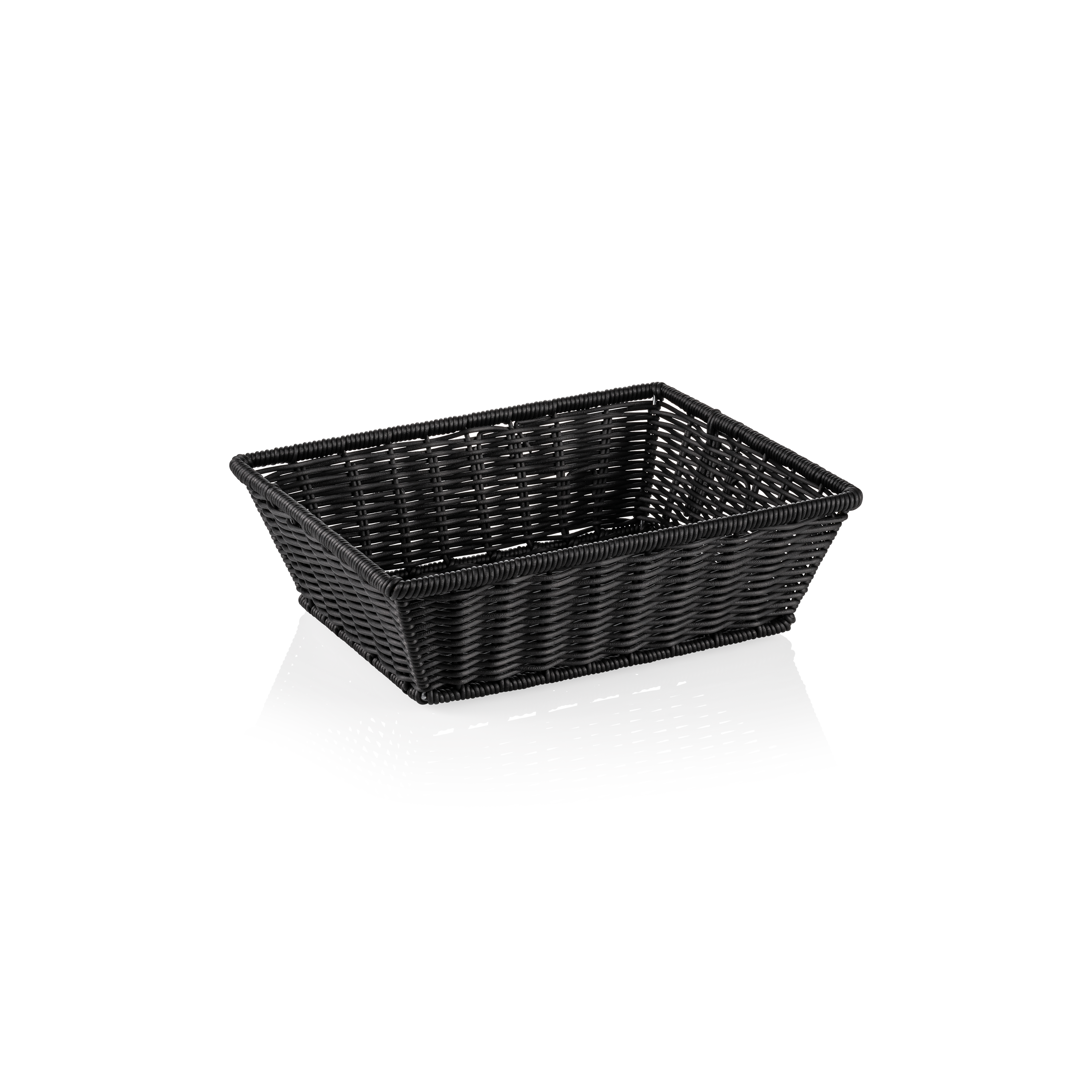 WAS GN Korb 1/2 WEAVER PRO GN Körbe, schwarz, Polypropylen, Chromnickelstahl 18/