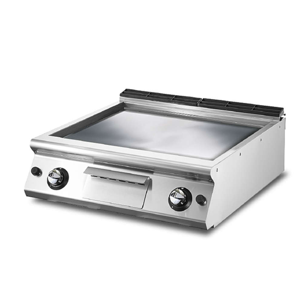 Virtus Gas-Grillplatte, Tischmodell, glatte verchromte Platte