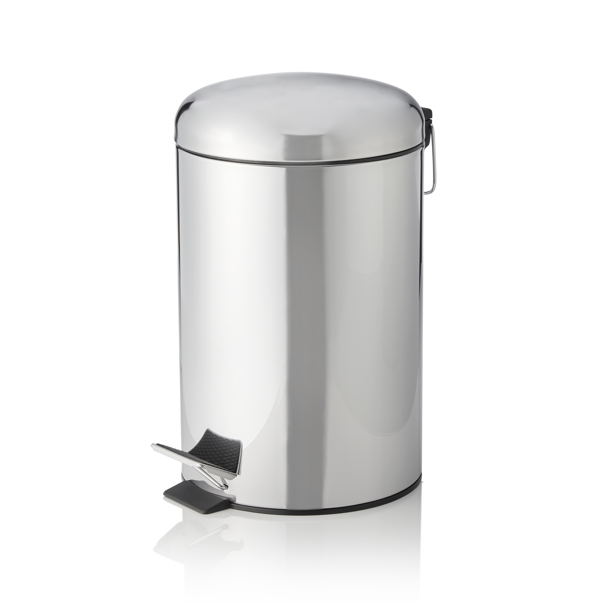 WAS Treteimer mit Kunststoffeinsatz, Ø 25 cm, 12 ltr., Edelstahl