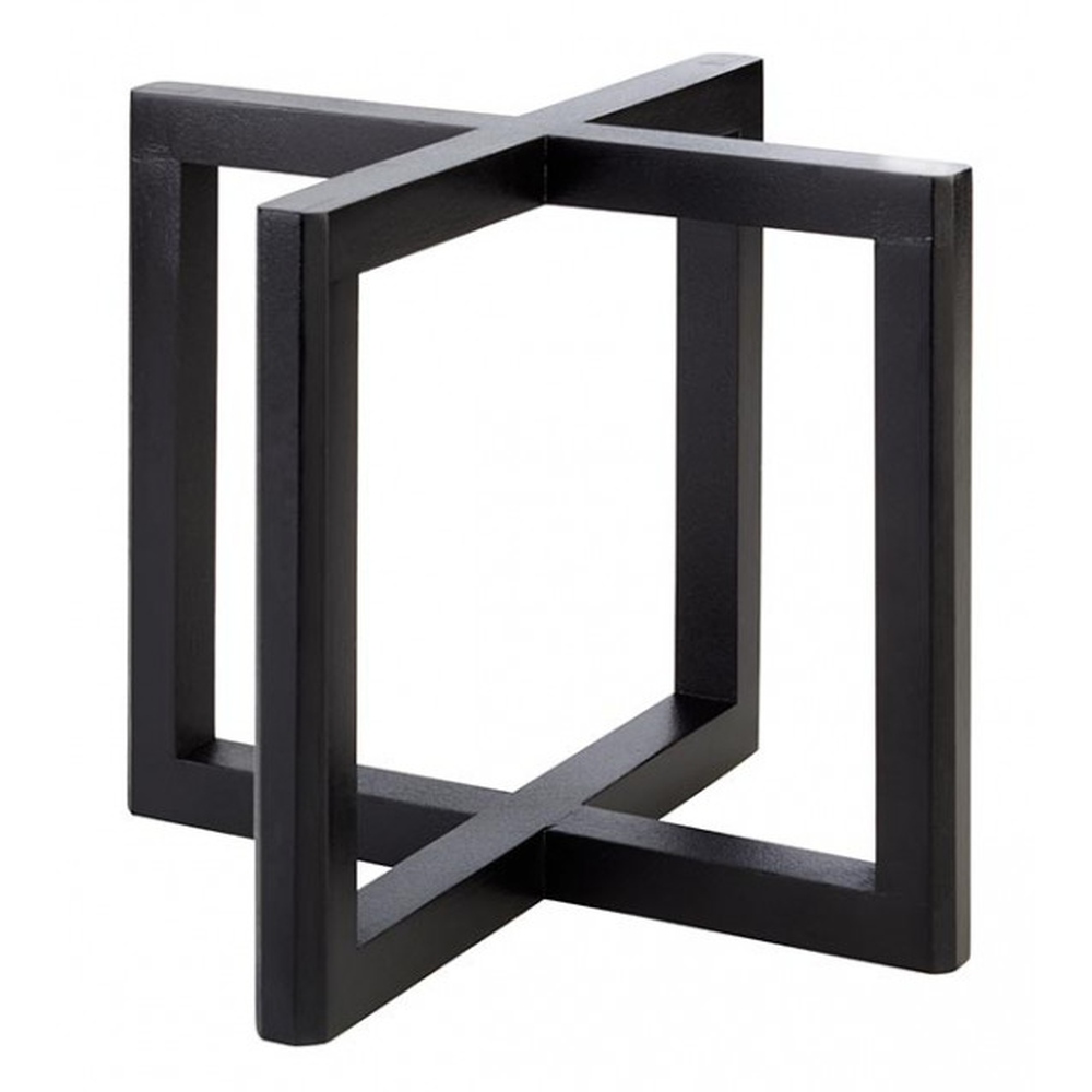 APS Buffet-Ständer -WOOD- 20 x 20 cm, H: 17,5 cm , Holz, schwarz
