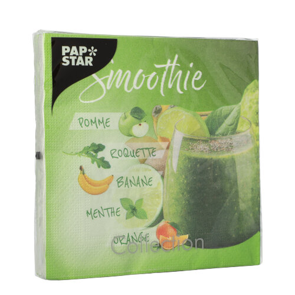 Papstar Servietten, 3-lagig 1/4-Falz 33 cm x 33 cm "Smoothie"