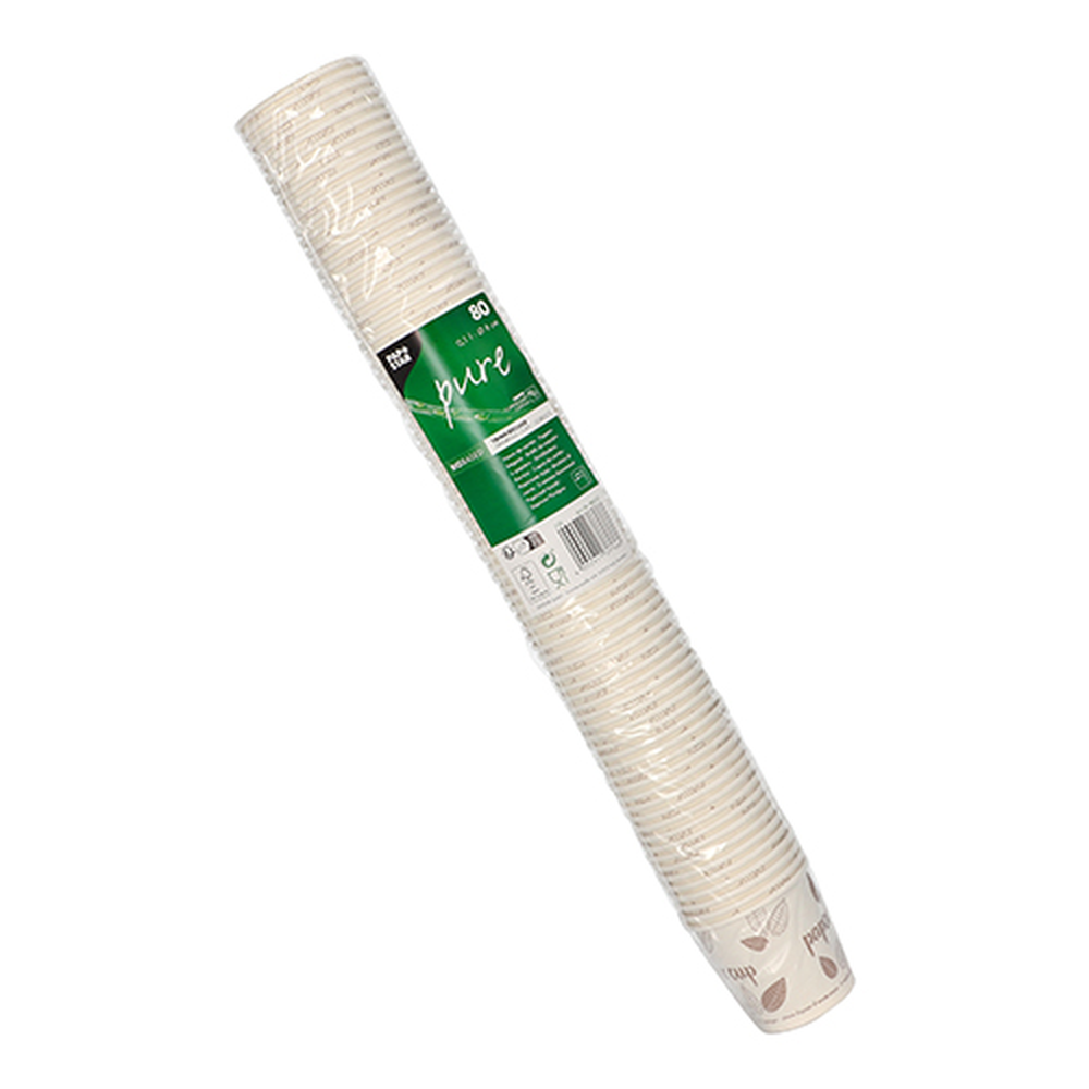 Papstar Trinkbecher, Pappe "pure" 0,1 l Ø 6,3 cm · 6 cm "ZERO"