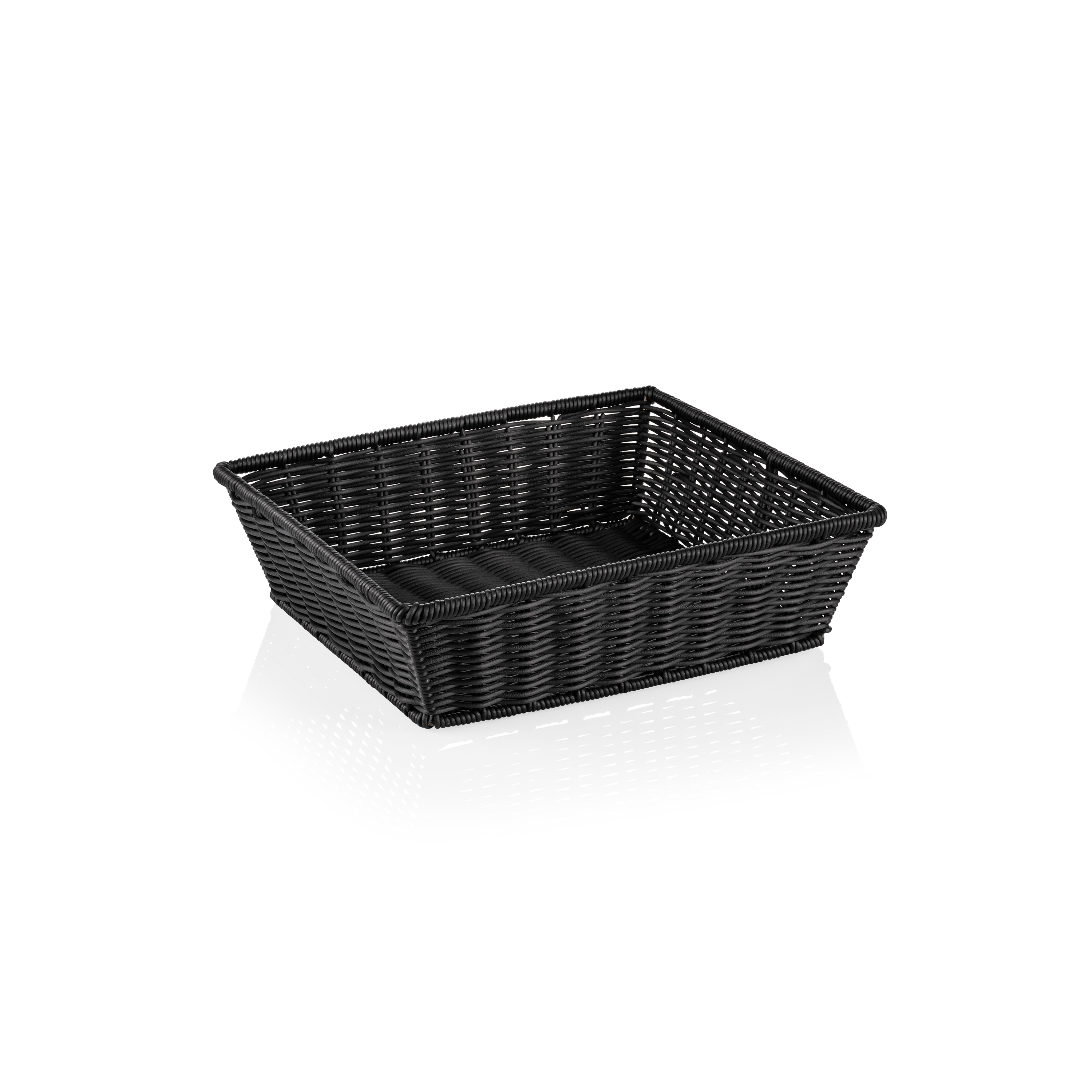 WAS GN Korb 2/3 WEAVER PRO GN Körbe, schwarz, Polypropylen, Chromnickelstahl 18/