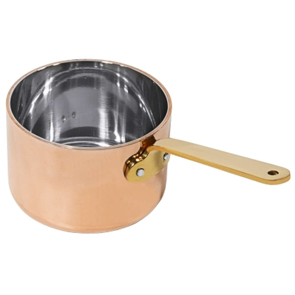 Contacto Stielkasserolle 9 cm, tief aus Kupfer/Edelstahl