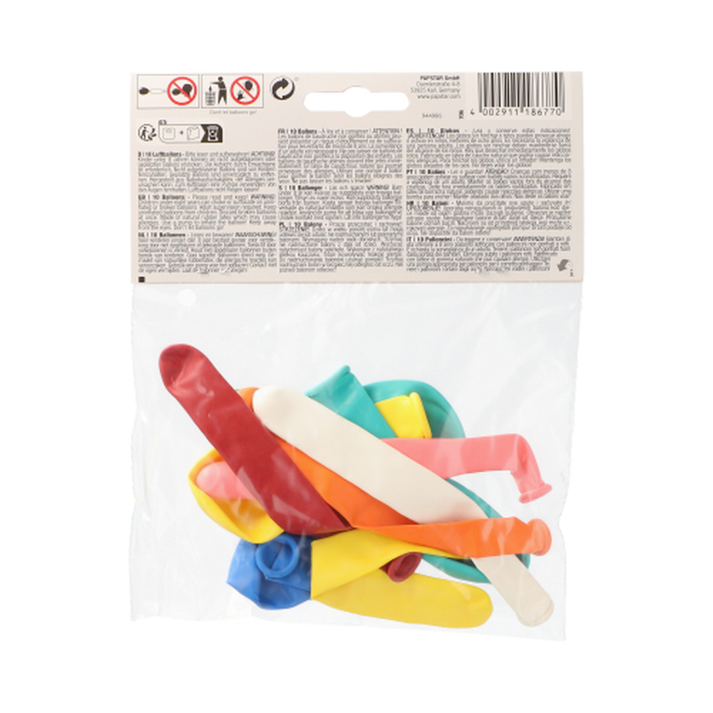 Papstar Luftballons farbig sortiert "verschiedene Formen"