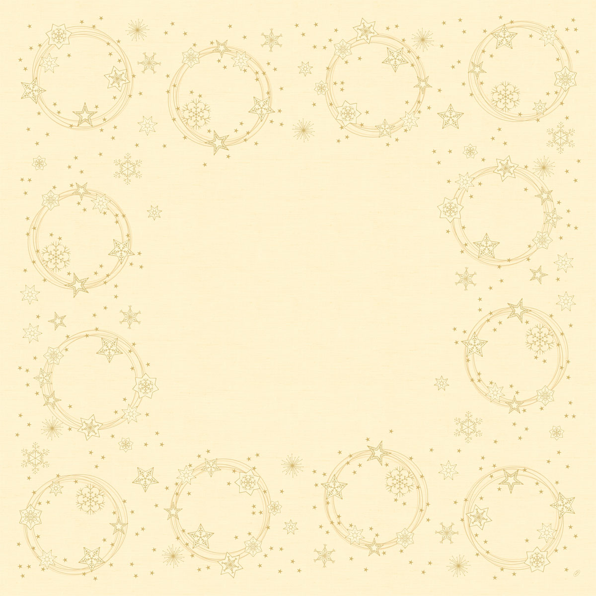 Duni Dunicel-Mitteldecken 84 x 84 cm Star Shine cream          Winter 2022