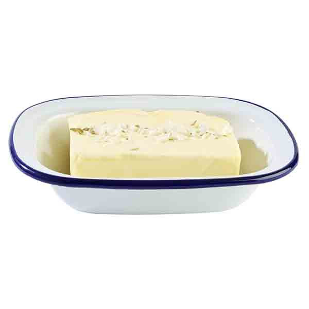 APS Schale -ENAMELWARE- 18 x 13,5 cm, H: 4 cm , emailiertes Stahlblech