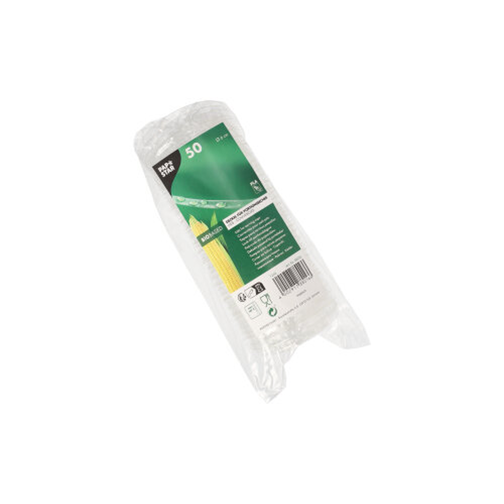 Papstar Deckel für Portionsbecher, PLA "pure" rund Ø 6 cm transparent