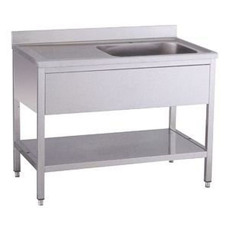 KBS Spültisch mit Aufkantung 1200x700x850 mm