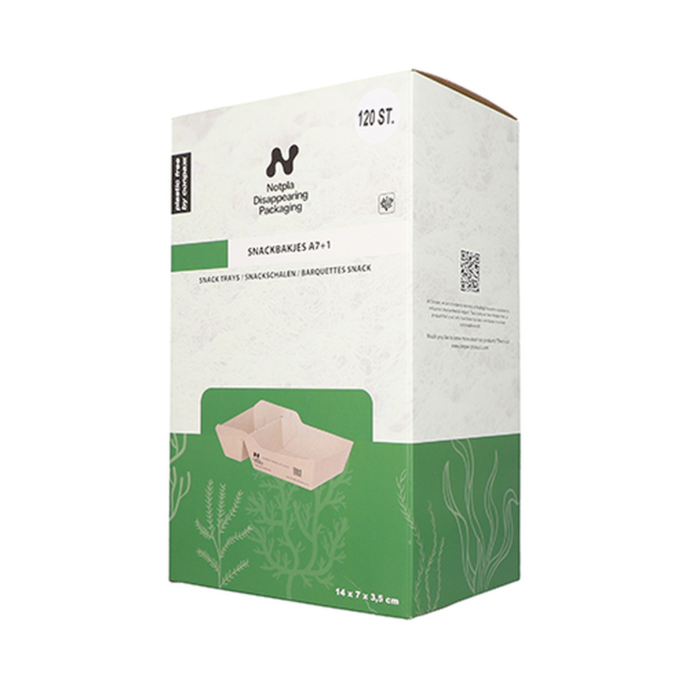 Papstar Snacktrays, Pappe "NOTPLA" 3,5 cm x 7 cm x 14,5 cm braun