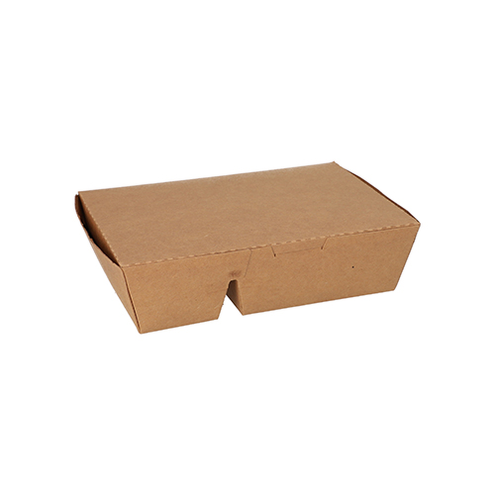 Papstar Lunchboxen, Pappe 2-geteilt 450 ml 5 cm x 11 cm x 16,8 cm braun