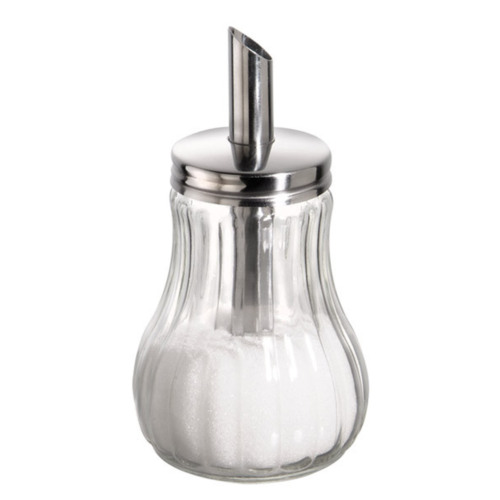 APS Zuckerdosierer Ø 8 cm, H: 15 cm, 250 ml , Behälter aus Glas