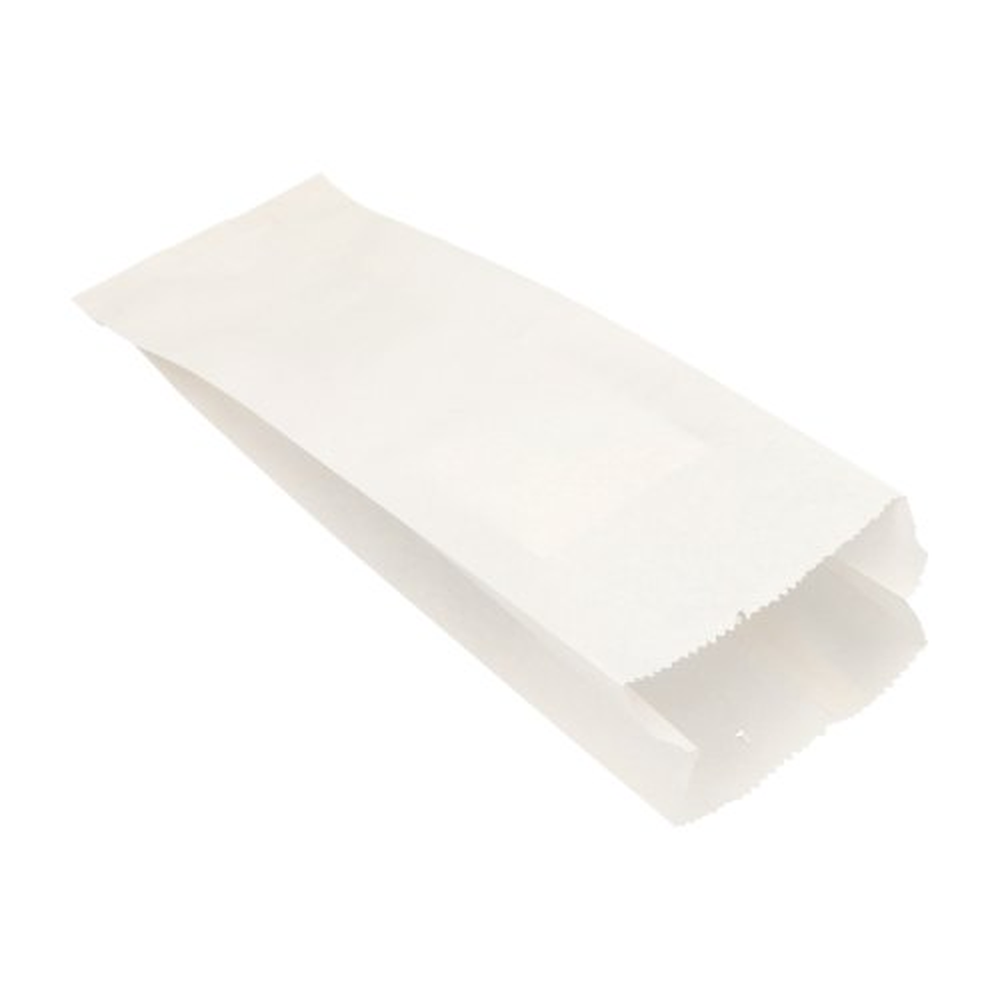 PAPSTAR Papierfaltenbeutel, Cellulose, gefädelt 35 cm x 13 cm x 7 cm weiss