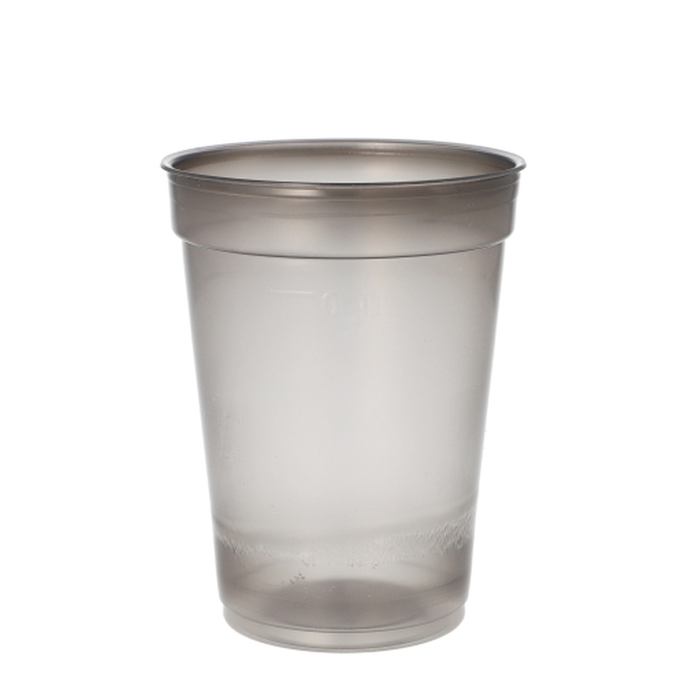 Papstar Mehrweg-Trinkbecher PP 0,4 l Ø 9,5 cm · 12,1 cm grau