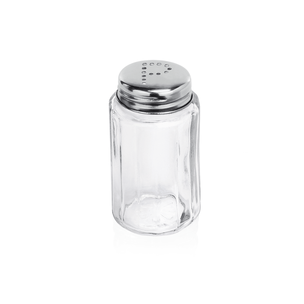 WAS Pfefferstreuer Set, Ø 3,5 cm, Höhe 7 cm, Set á 12 Stück, Edelstahl, Glas