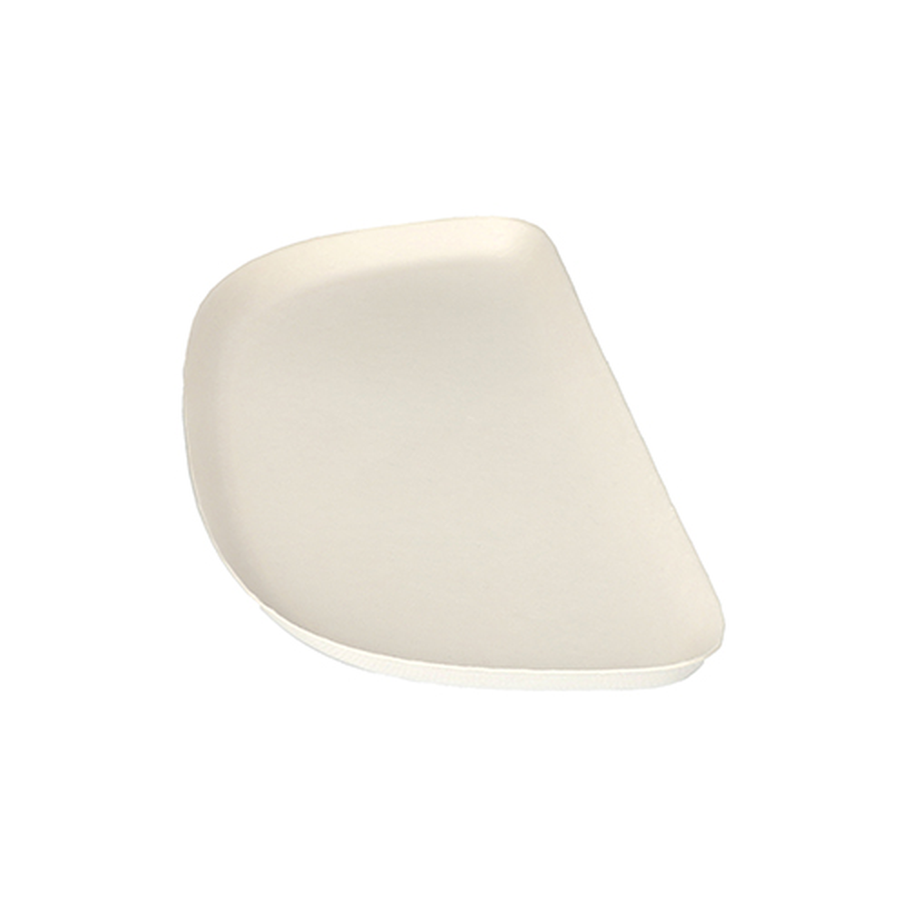PAPSTAR Teller 1/2, Zuckerrohr pure 1,3 cm x 30 cm x 13,5 cm weiss Belle 