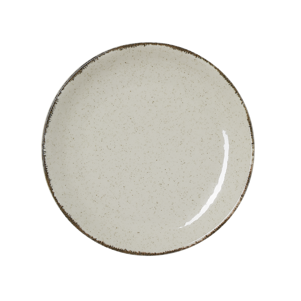 WAS Teller Set SMILLA SAND, flach, Ø 17 cm, Set á 6 Stück, sand, Porzellan