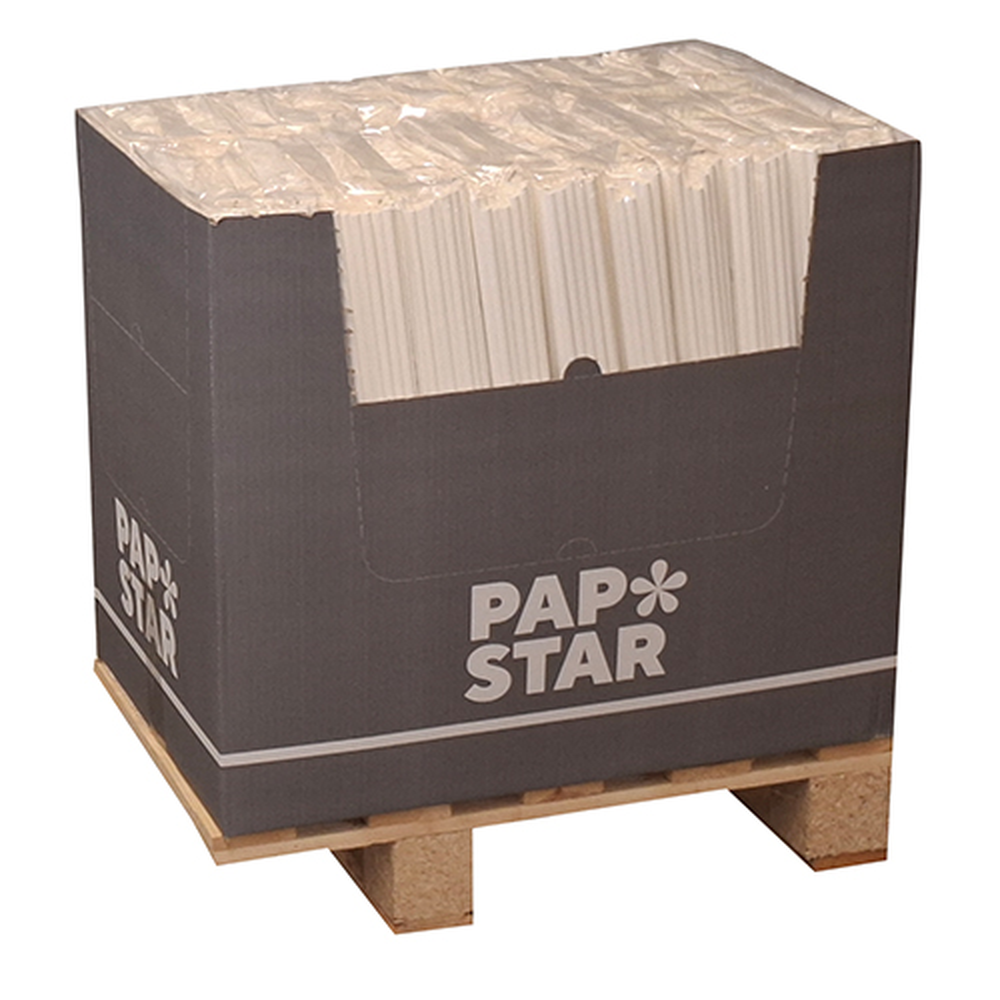 Papstar Shake-Halme, Papier "pure" Ø 8 mm · 25 cm weiss