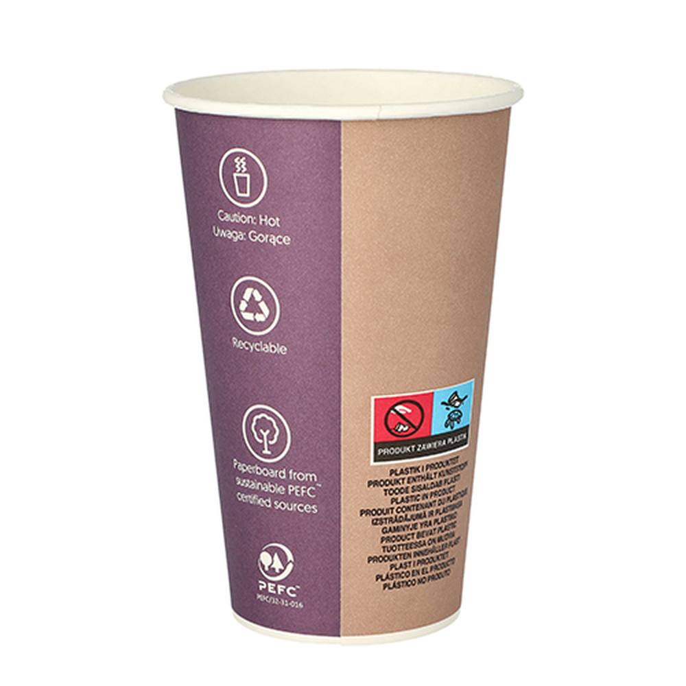 Papstar Trinkbecher, Pappe "To Go" 0,4 l Ø 9 cm · 13,5 cm "Barista Time"