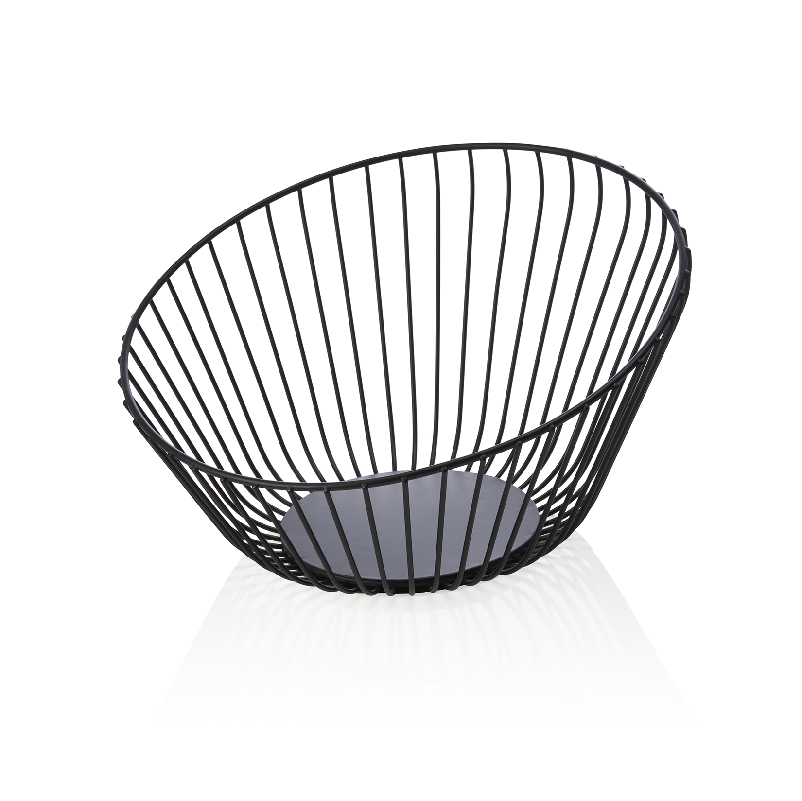 WAS Buffetkorb, Ø 25 cm, Höhe 14 cm, schwarz pulverbeschichtet, Metall