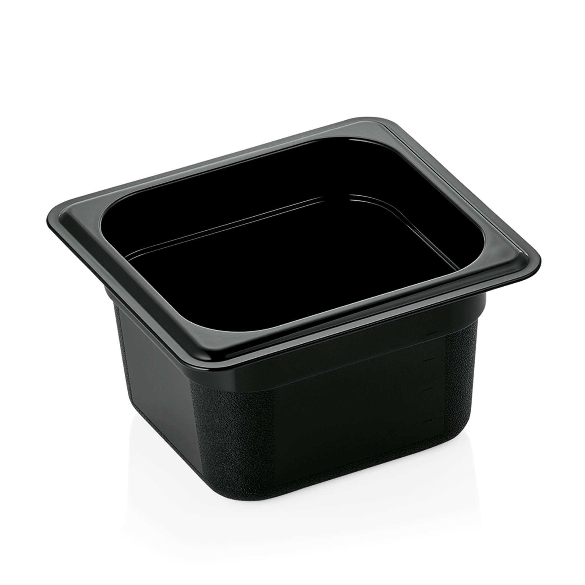 WAS GN Behälter 1/6-065 mm, schwarz, Polycarbonat GN 95