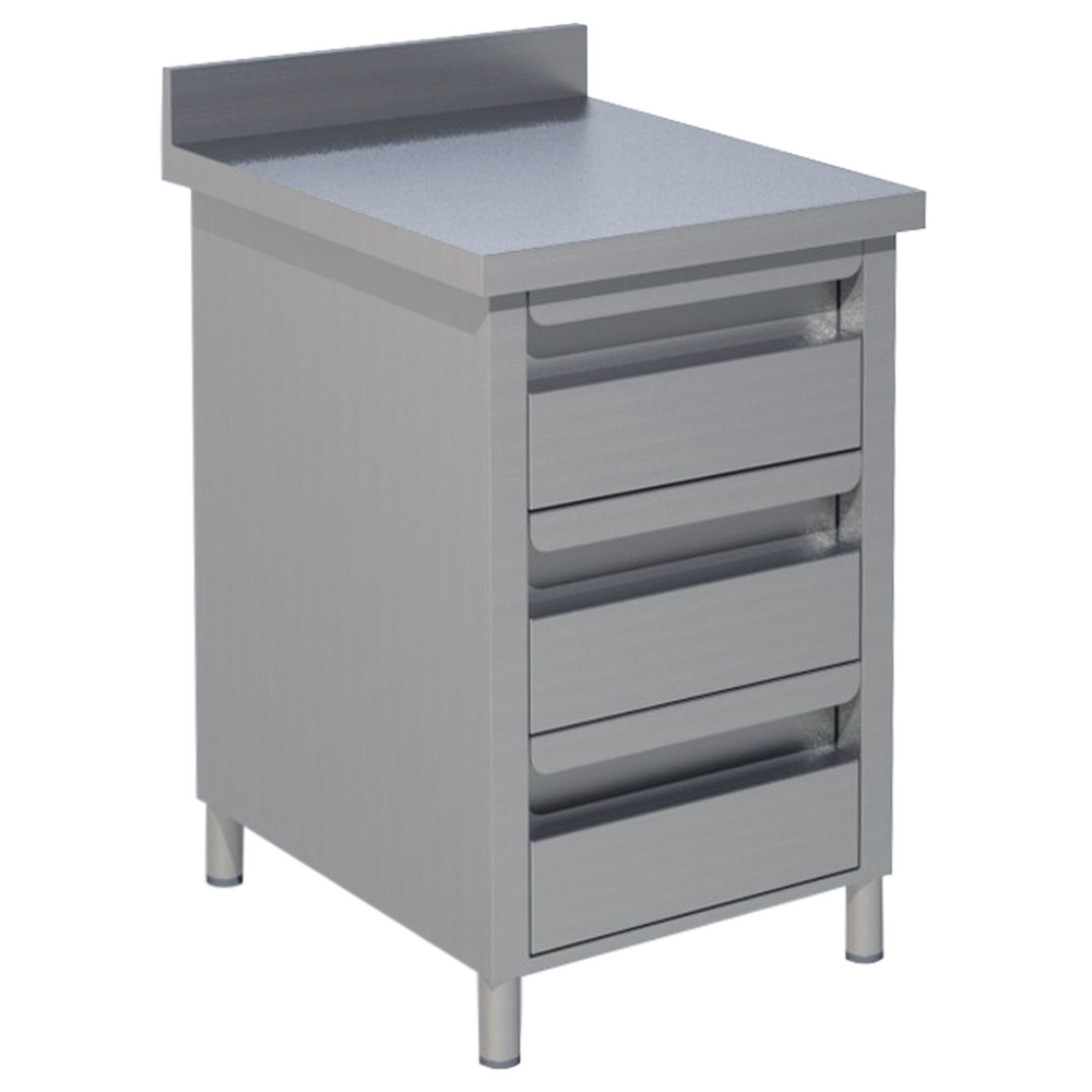 KBS Schubladenschrank 3 Schubladen BxT 50x70cm mit Aufkantung