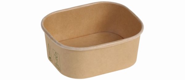 Pacovis Schale Kraft/PLA, 375ml, 125x105x50mm, naturesse