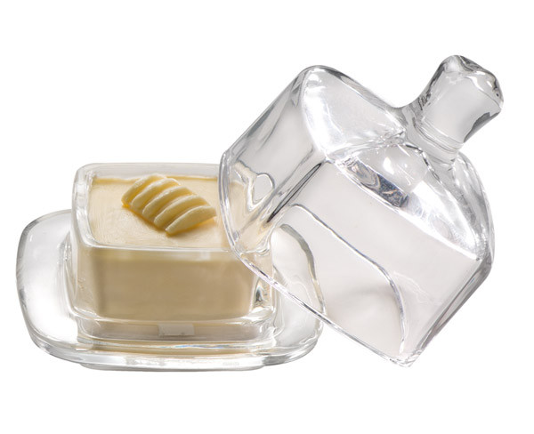 APS Butterservierer 9 x 9 cm, H: 9 cm , Glas