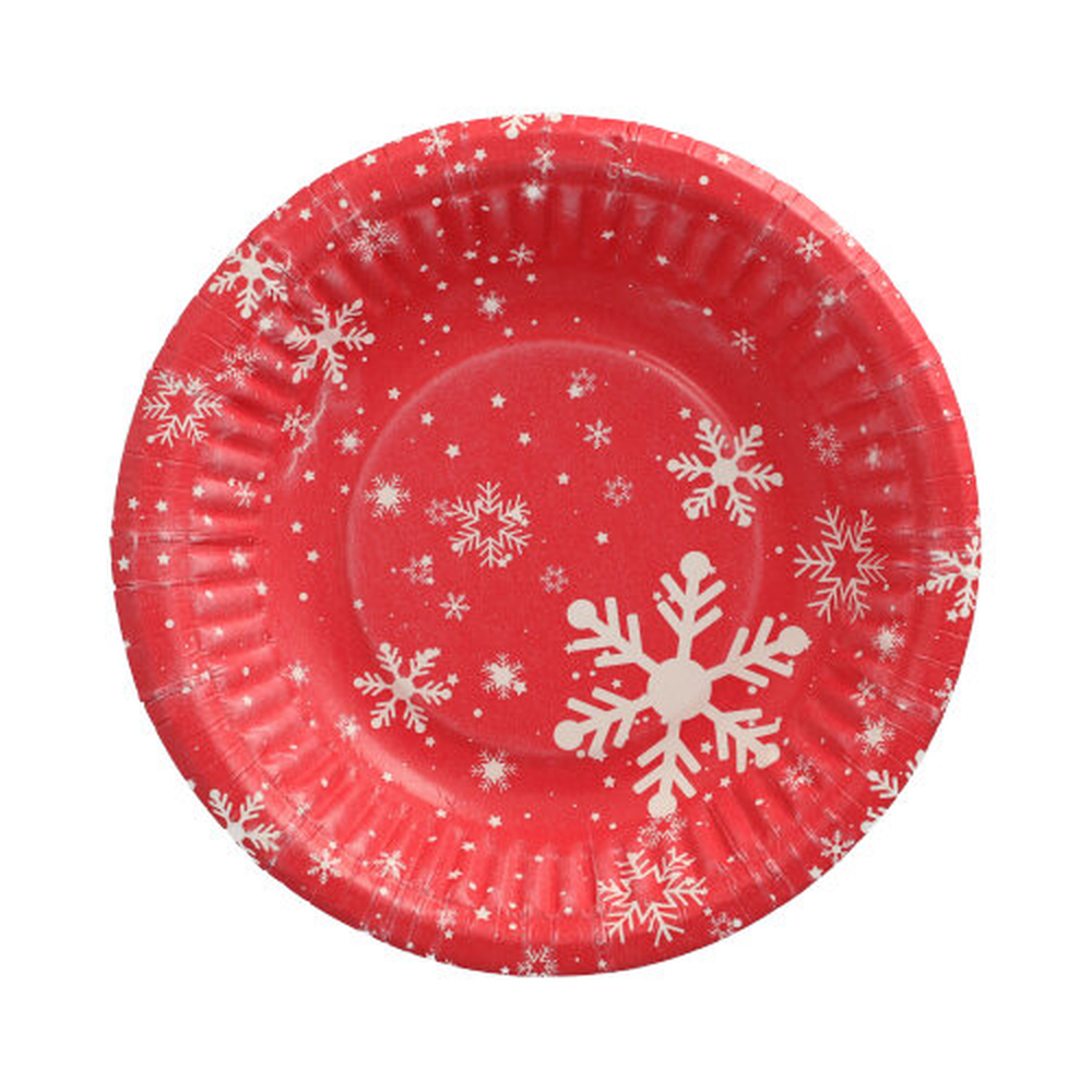 Papstar Schalen, Pappe rund Ø 19 cm · 3 cm "Winter Time"