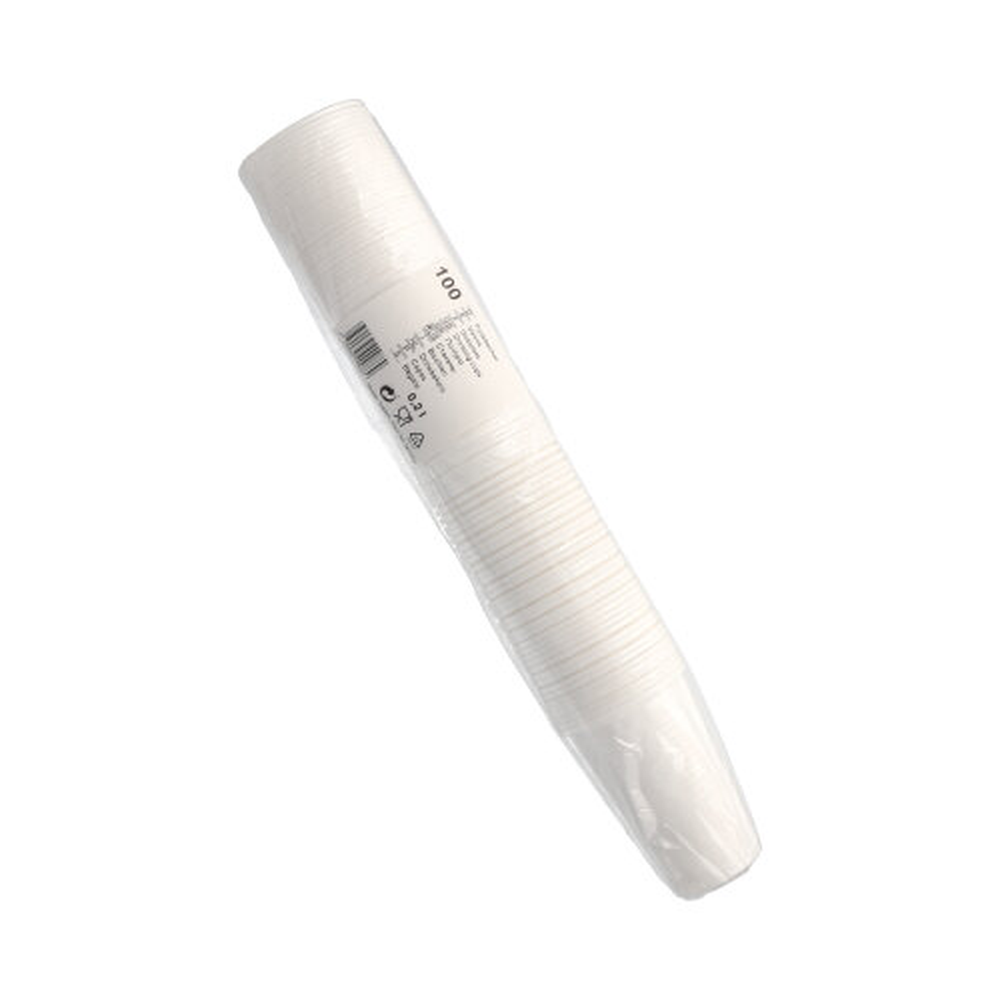 Papstar Trinkbecher, PP 0,2 l Ø 7,03 cm · 9,9 cm weiss