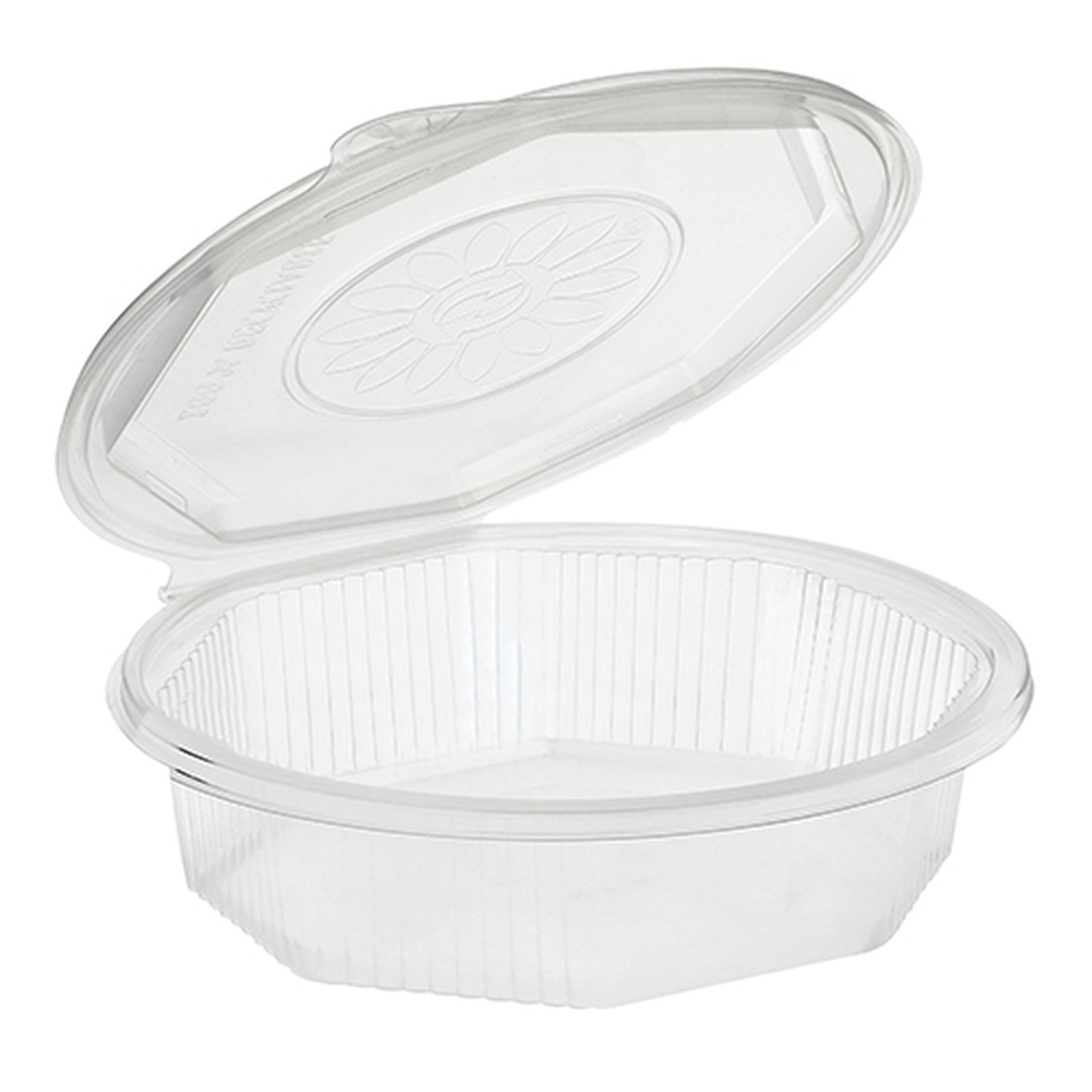 PAPSTAR Menüboxen mit Klappdeckeln, PP ungeteilt 5,9 cm x 21,5 cm x 21,5 cm t
