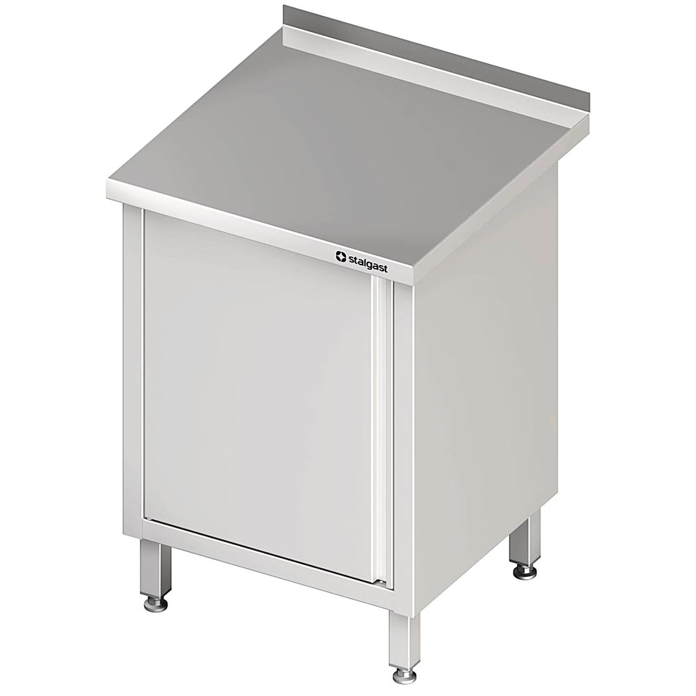 Stalgast Arbeitsschrank mit Flügeltür, 450x700x850 mm, mit Aufkantung, verschwei