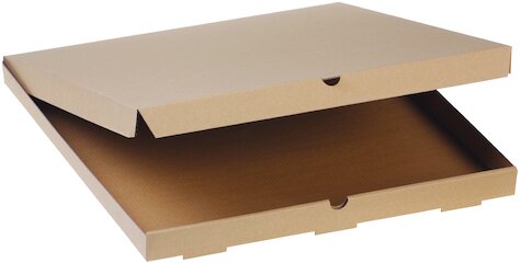 Pacovis Pizzakarton Kraft braun, 32x32x3cm