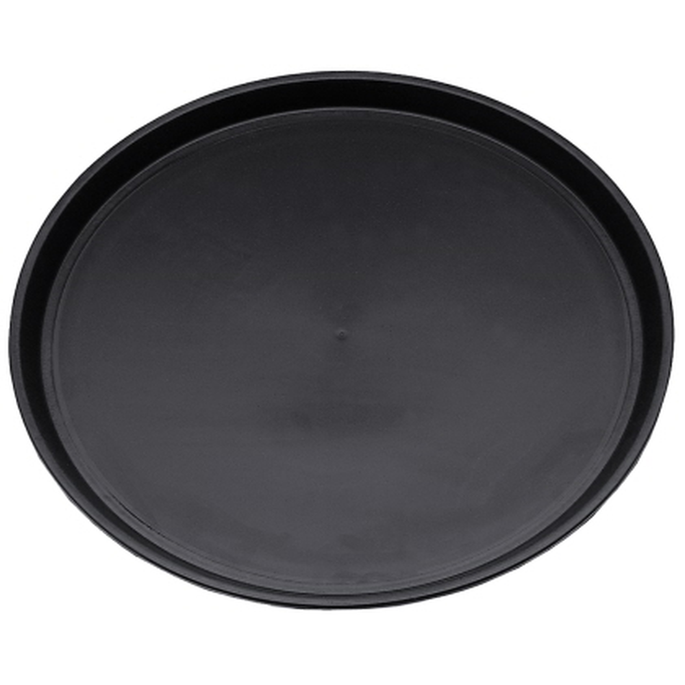 Contacto Tablett, Glasfaser Polyester rund,schwarz,rutschfest 36 cm