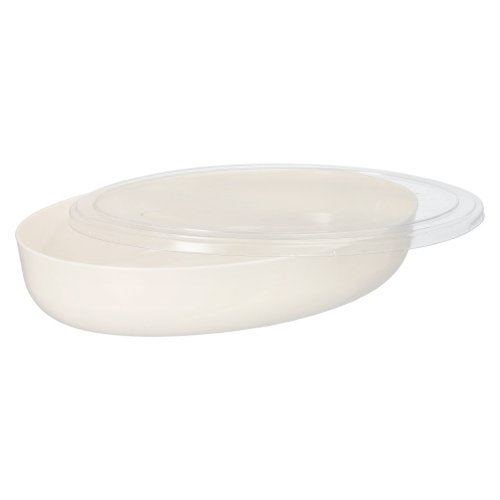Papstar Deckel PET für Schalen oval 1 cm x 19,5 cm x 30,5 cm glasklar "Cella"