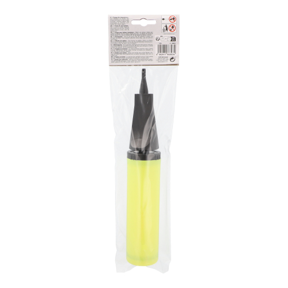 Papstar Pumpe für Folienluftballons 28 cm x 4,5 cm gelb