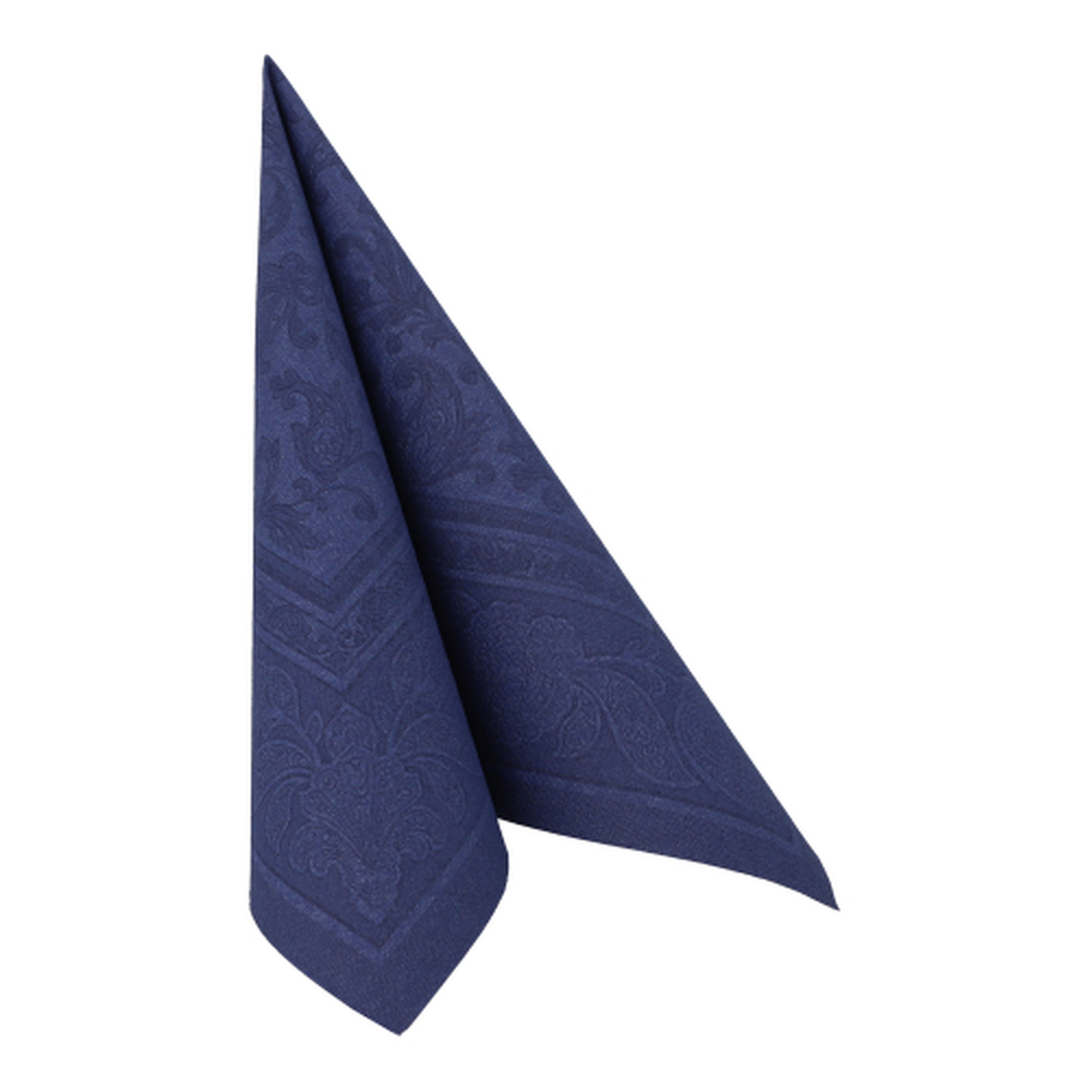 PAPSTAR Servietten ROYAL Collection 1/4-Falz 40 cm x 40 cm dunkelblau Orn