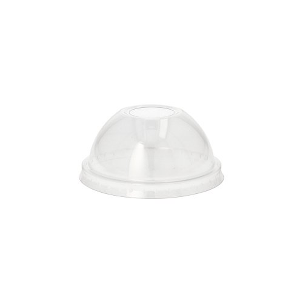 Papstar Dom-Deckel, PET rund Ø 8 cm · 4 cm glasklar mit Lochung